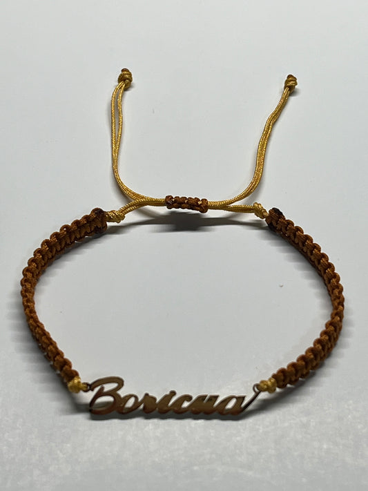 Macrame Boricua bracelet