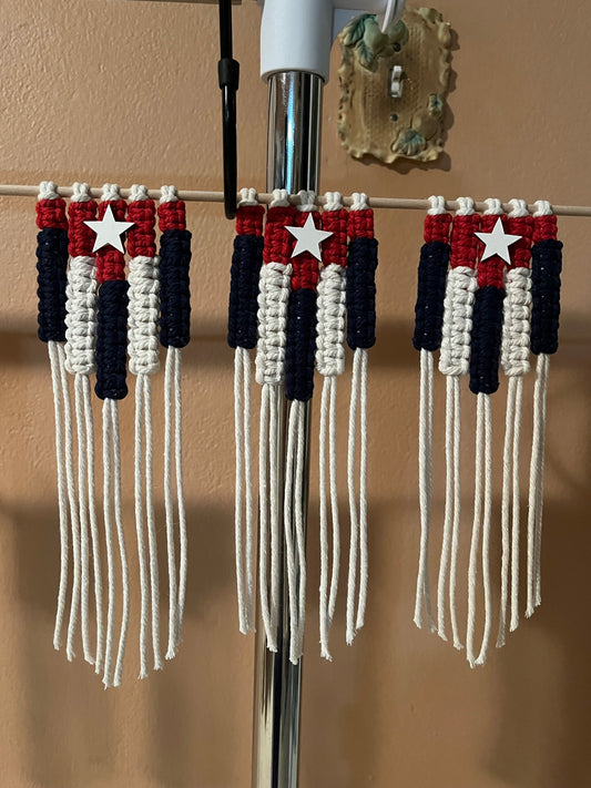 Macrame small Cuban flag